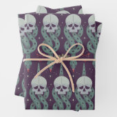 Dark Mark Geometric Icon Pattern Inpakpapier Vel (In situ)