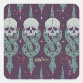 Dark Mark Geometric Icon Pattern Vierkante Sticker (Voorkant)