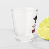 Dark Maroon Gefeliciteerd College Afstuderen Shot Glas (Links)