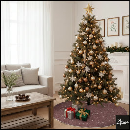 Dark Maroon Glitter Texture Vignetted Background Kerstboom Rok