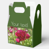 Dark Maroon velvet peonies Bedankdoosjes (Geopend)