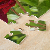 Dark Maroon velvet peonies Legpuzzel (Zijkant)