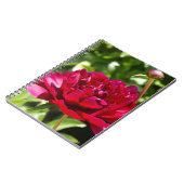 Dark Maroon velvet peonies Notitieboek (Linkerzijde)