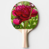 Dark Maroon velvet peonies Tafeltennisbatje (Voorkant)