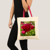 Dark Maroon velvet peonies Tote Bag (Voorkant (product))