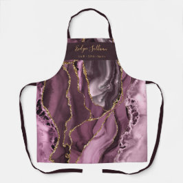 Dark mauve agaat beauty professioneel schort