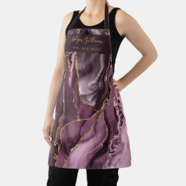 Dark mauve agaat beauty professioneel schort