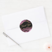 Dark Mauve Agaat Dank u Classic Ronde Sticker (Envelop)