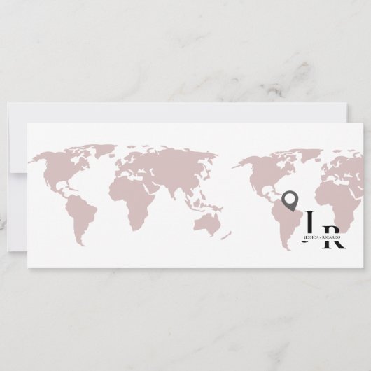 Dark Mauve Bruiloft uitnodiging Boarding pass tick (Achterkant)