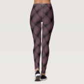 Dark Mauve Diagonal Tufted Quilt Pattern Leggings (Achterkant)