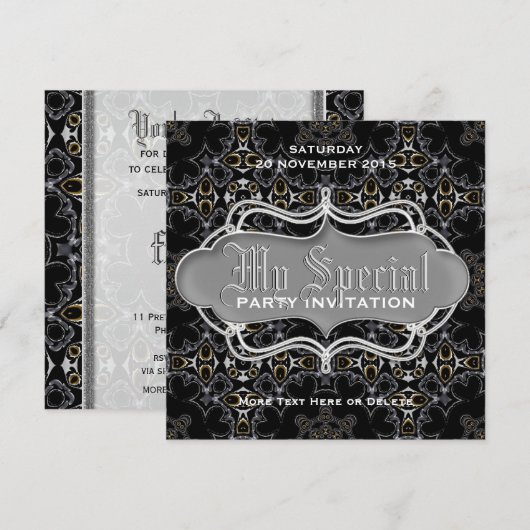 Dark Medieval Tribal Fusion Special Party Uitnodig Kaart (Voorkant / Achterkant)