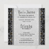 Dark Medieval Tribal Fusion Special Party Uitnodig Kaart (Achterkant)