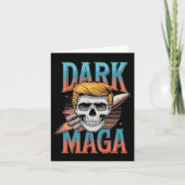 Dark Mega 2024 USA Trump Halloween Kostuum Funny S Kaart (Voorkant)