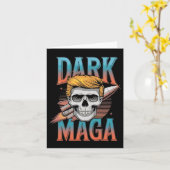 Dark Mega 2024 USA Trump Halloween Kostuum Funny S Kaart (Gele Bloem)