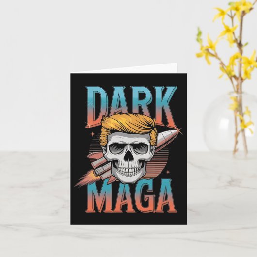 Dark Mega 2024 USA Trump Halloween Kostuum Funny S Kaart (Gele Bloem)