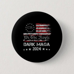 Dark Mega Trump 2024 Amerikaanse vlag President C Ronde Button 5,7 Cm