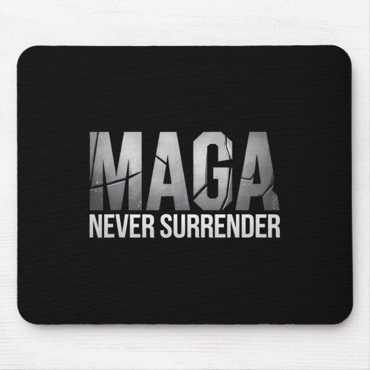 Dark Mega Trump 2024 Mega Never Surrender Muismat (Voorkant)