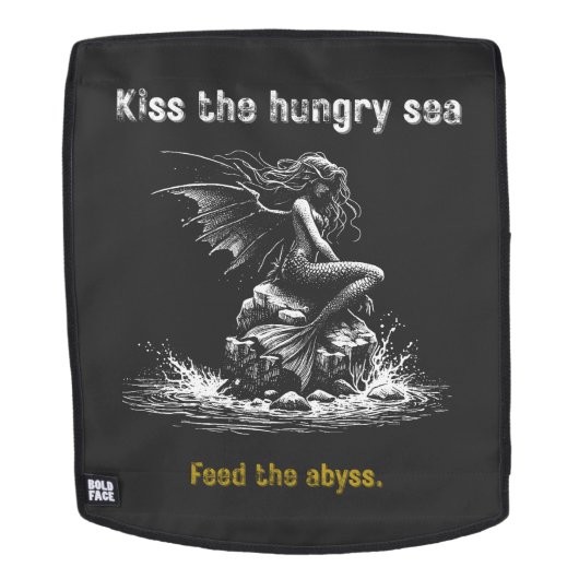 Dark Mermaid Siren  Rugtassen (Verwijderbaar gezicht)