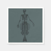 Dark Mermaid Skeleton Halloween Servet (Voorkant)