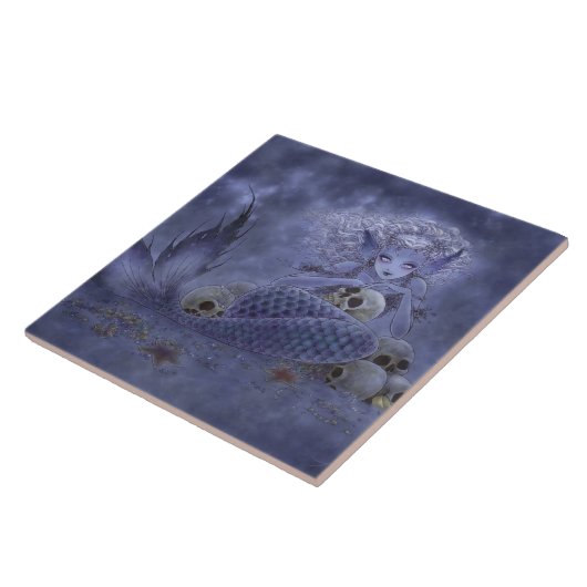 Dark Mermaid Tile Tegeltje (Zijkant)