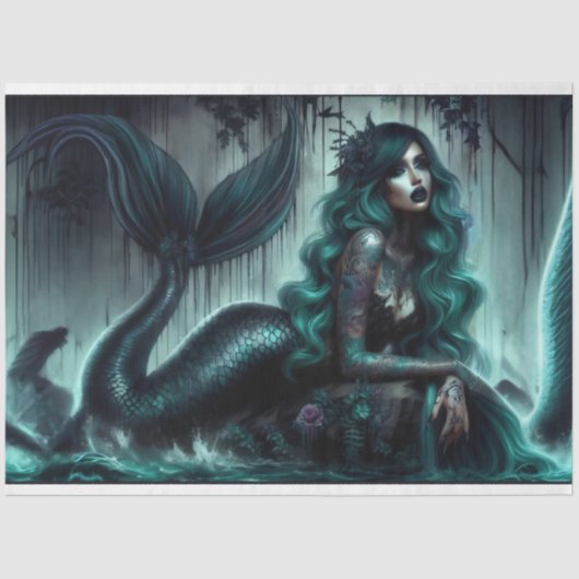 Dark Mermaid Tissue Paper Tissuepapier (Voorkant)