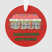 Dark Metairie Kerstversier Ornament (voorkant)