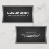 Dark Metal Aluminium Zilver Visitekaartje (Voorkant / Achterkant)