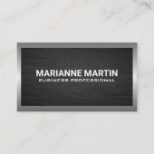 Dark Metal Aluminium Zilver Visitekaartje (Voorkant)