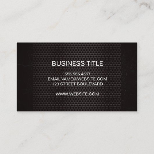 Dark Metallic Grill Visitekaartje (Achterkant)