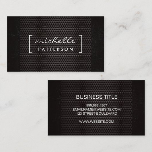 Dark Metallic Grill Visitekaartje (Voorkant / Achterkant)