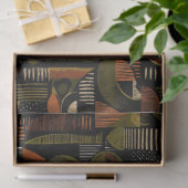 Dark Mid Century Geometric Pattern (1) Tissuepapier (Geschenk)
