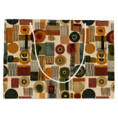 Dark Mid Century Geometric Pattern (2) Groot Cadeauzakje (Achterkant)
