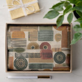 Dark Mid Century Geometric Pattern (2) Tissuepapier (Geschenk)