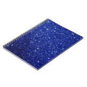 Dark Midnight Blue Glitter Notitieboek (Linkerzijde)