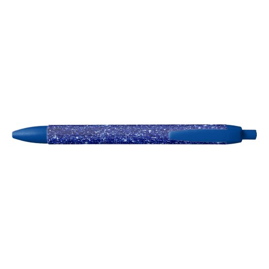 Dark Midnight Blue Glitter Zwarte Inkt Pen (Achterkant)