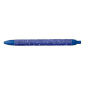 Dark Midnight Blue Glitter Zwarte Inkt Pen (Voorkant)