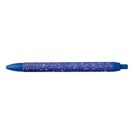 Dark Midnight Blue Glitter Zwarte Inkt Pen (Voorkant)
