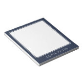 Dark Midnight Blue Minimalist Notepad Notitieblok (Schuin)