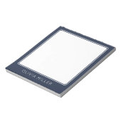 Dark Midnight Blue Minimalist Notepad Notitieblok (Linkerzijde)