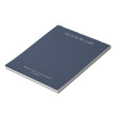 Dark Midnight Blue Minimalist Notepad Notitieblok (Linkerzijde)