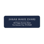 Dark Midnight Blue - Stylish Return Address Labels (Voorkant)