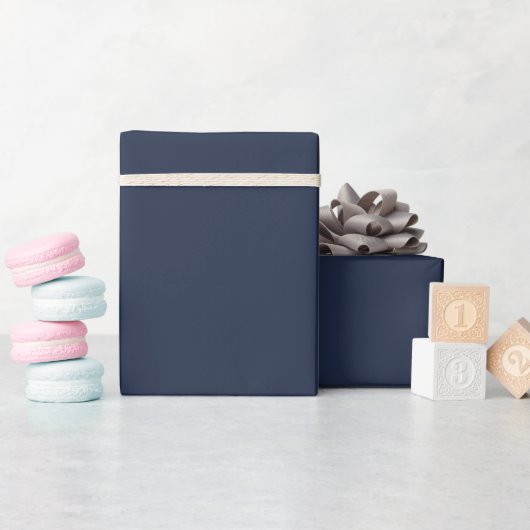 Dark Midnight Blue Wrapping Paper Roll Cadeaupapier (Baby Shower)