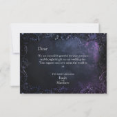 Dark Midnight Gothic Elegance Bedankkaart (Voorkant)