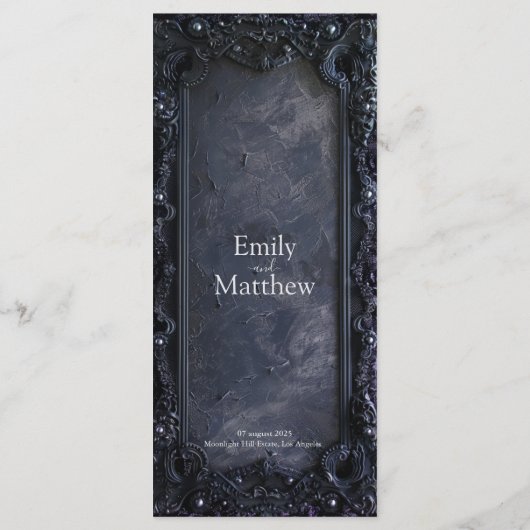 Dark Midnight Gothic Elegance Menu (Achterkant)
