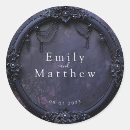 Dark Midnight Gothic Elegance Ronde Sticker