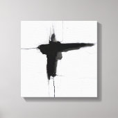 Dark Minimalist Abstract Expressionist Canvas Art (Voorkant)