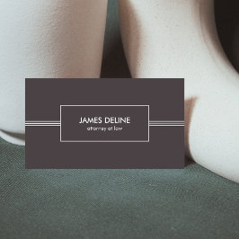 Dark Minimalist Elegant Attorney Visitekaartje