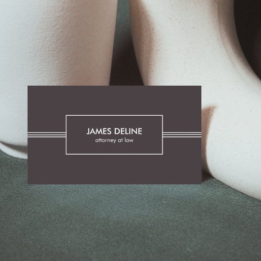 Dark Minimalist Elegant Attorney Visitekaartje