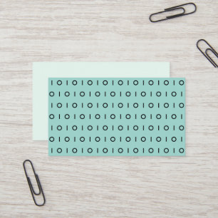 Dark Mint Green Black 01 Pattern Visitekaartje