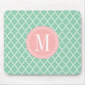 Dark Mint Moroccan Tiles Lattice Specialized Muismat (Voorkant)